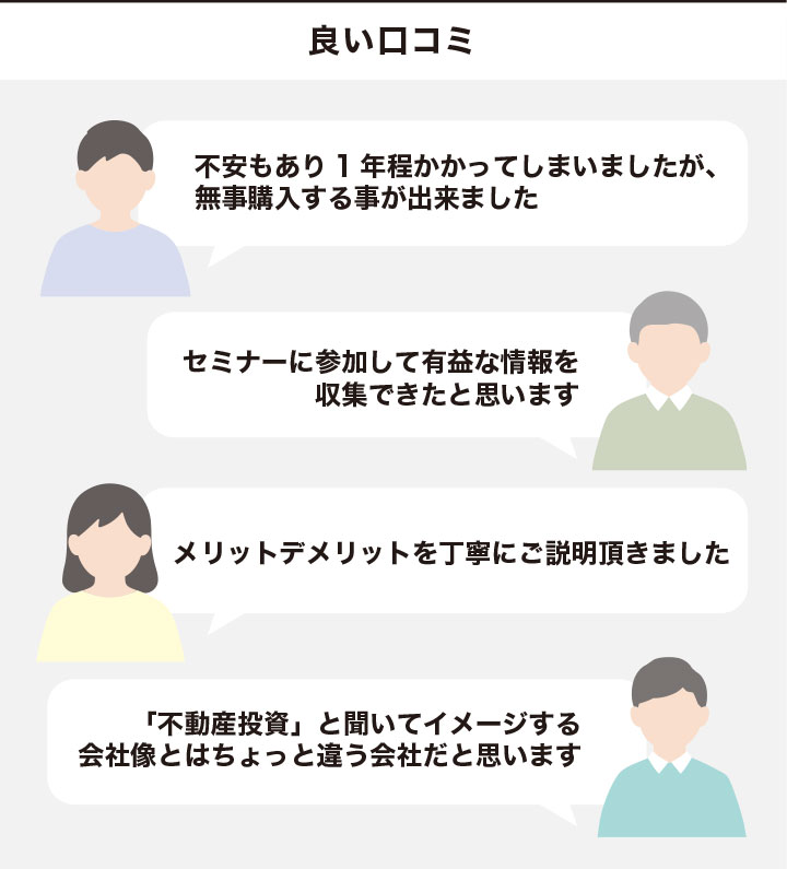 シーラの不動産投資の良い口コミ評判