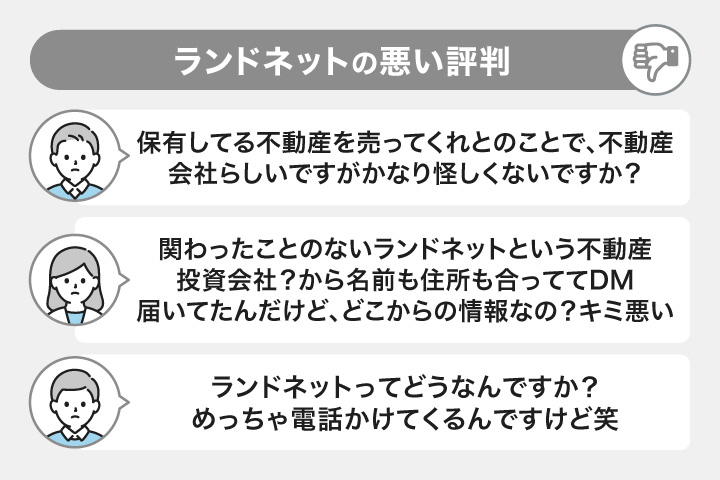 ランドネットの悪い評判