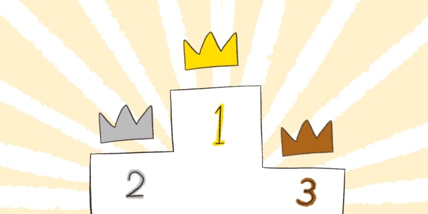 ランキングをイメージしているイラスト